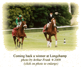 Coming back a winner at Longchamp